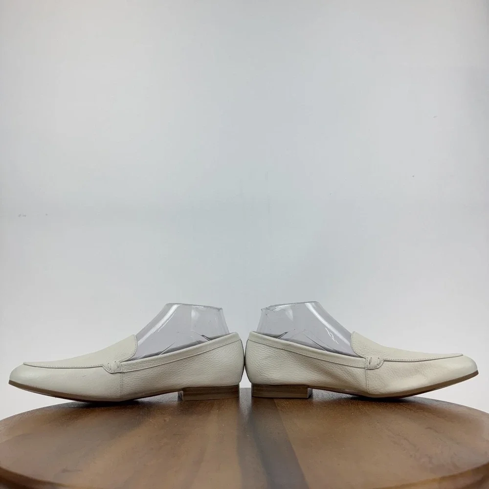 Womens Marc Fisher Docida White Leather Comfort Casual Loafers Size‎ 8.5 M GUC